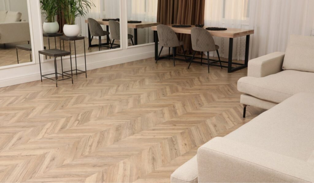 PVC Flooring in a Modern Living Room