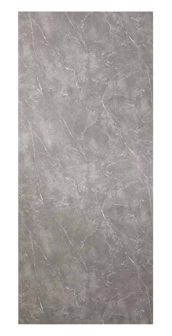 Arctic grey PVC wall panel – 122x280 cm – 4mm thick – waterproof, light concrete look for bathrooms, kitchens, and modern interiors
