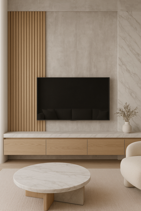 Taupe Stone – 4 mm Premium PVC Wall Panel (96x280 cm) – Item 0053 - Image 3