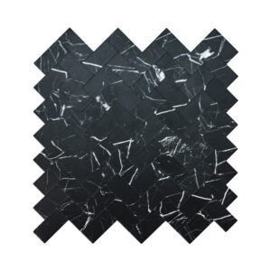 Black marble weave mosaic tile S025 for interior wall applications