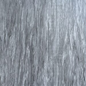 Titanium grey marble PVC wall panel showing vertical stone textures with layered grey and steel tones, used as a modern interior wall covering
