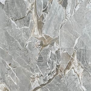 Imperial grey marble PVC wall panel showing layered grey stone tones with natural white veining, used as a luxury interior wall covering